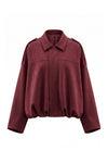 Women’s Winter Cropped Bomber Jacket with Oversized Fit