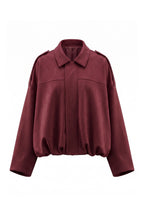 Women’s Winter Cropped Bomber Jacket with Oversized Fit