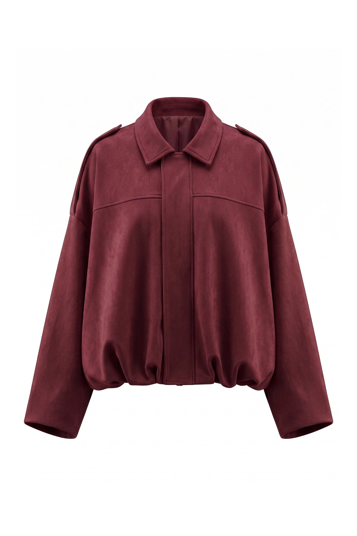 Women’s Winter Cropped Bomber Jacket with Oversized Fit
