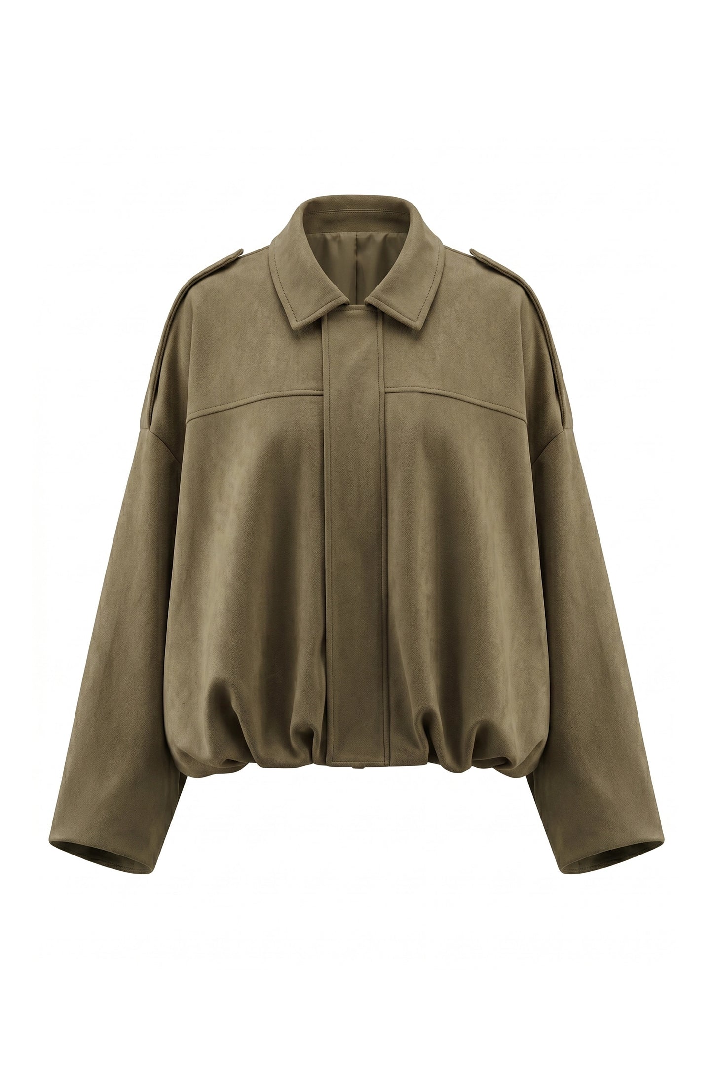 Women’s Winter Cropped Bomber Jacket with Oversized Fit