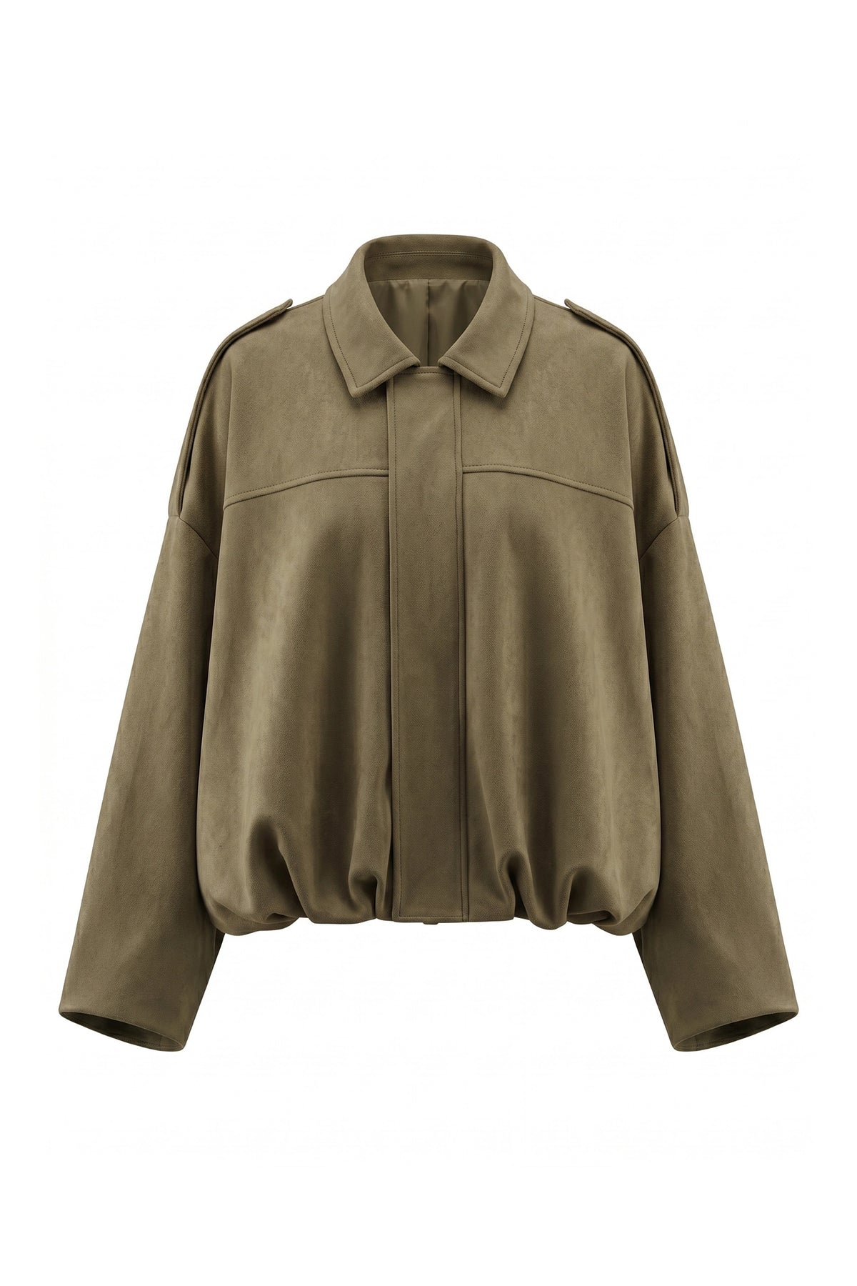 Women’s Winter Cropped Bomber Jacket with Oversized Fit