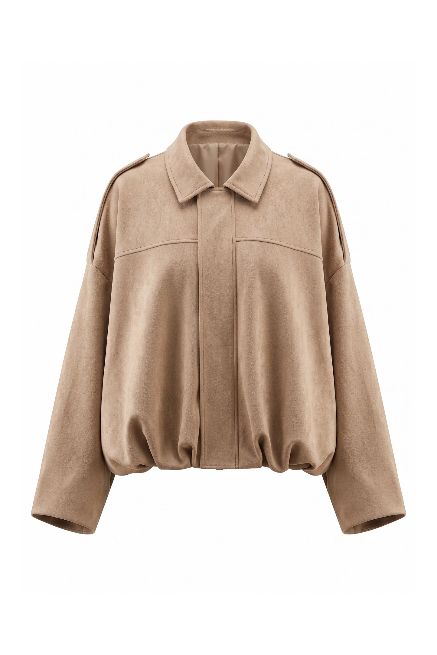 Women’s Winter Cropped Bomber Jacket with Oversized Fit