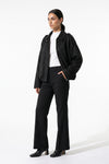 Women’s Winter Cropped Bomber Jacket with Oversized Fit