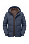 Men’s Winter Warm Hooded Puffer Jacket with High Collar