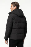 Men’s Winter Warm Hooded Puffer Jacket with High Collar