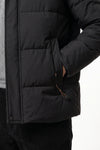 Men’s Winter Warm Hooded Puffer Jacket with High Collar