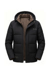 Men’s Winter Warm Hooded Puffer Jacket with High Collar