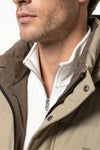 Men’s Winter Warm Hooded Puffer Jacket with High Collar