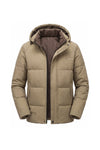 Men’s Winter Warm Hooded Puffer Jacket with High Collar
