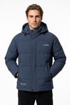 Men’s Winter Warm Hooded Puffer Jacket with High Collar