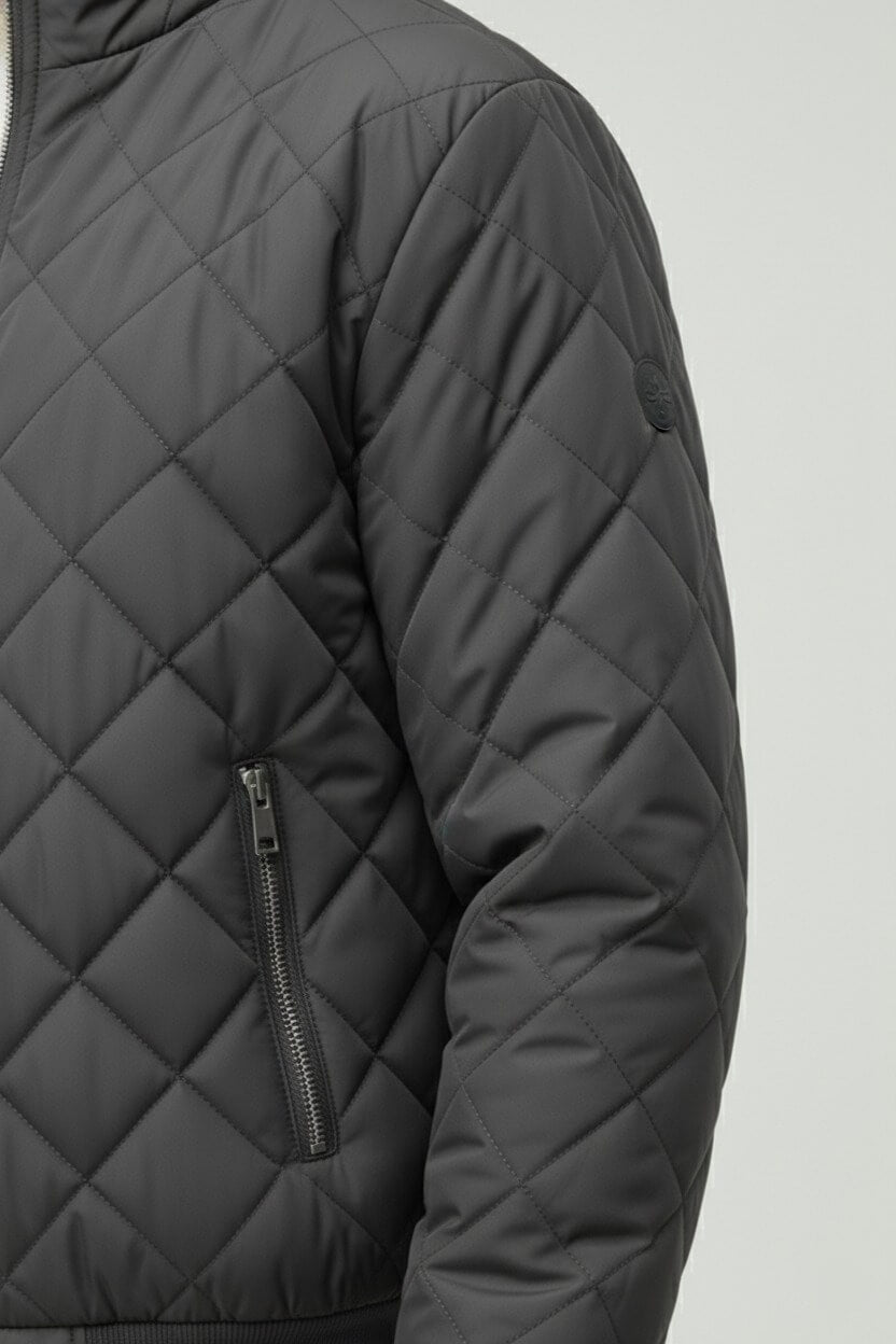 Caurelle | Men’s Quilted Winter Jacket – Fleece-Lined Zip-Up