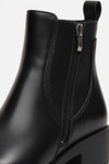 Caurelle | Women’s Ankle Boots – Thick-Soled Zipper Chunky Heel