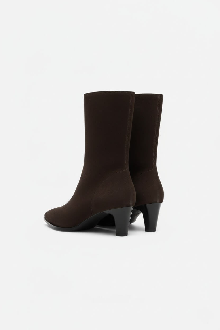 Caurelle | Women’s Ankle Boots – Luxurious PU Suede, Thick Heel Elegance