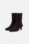 Caurelle | Women’s Ankle Boots – Luxurious PU Suede, Thick Heel Elegance