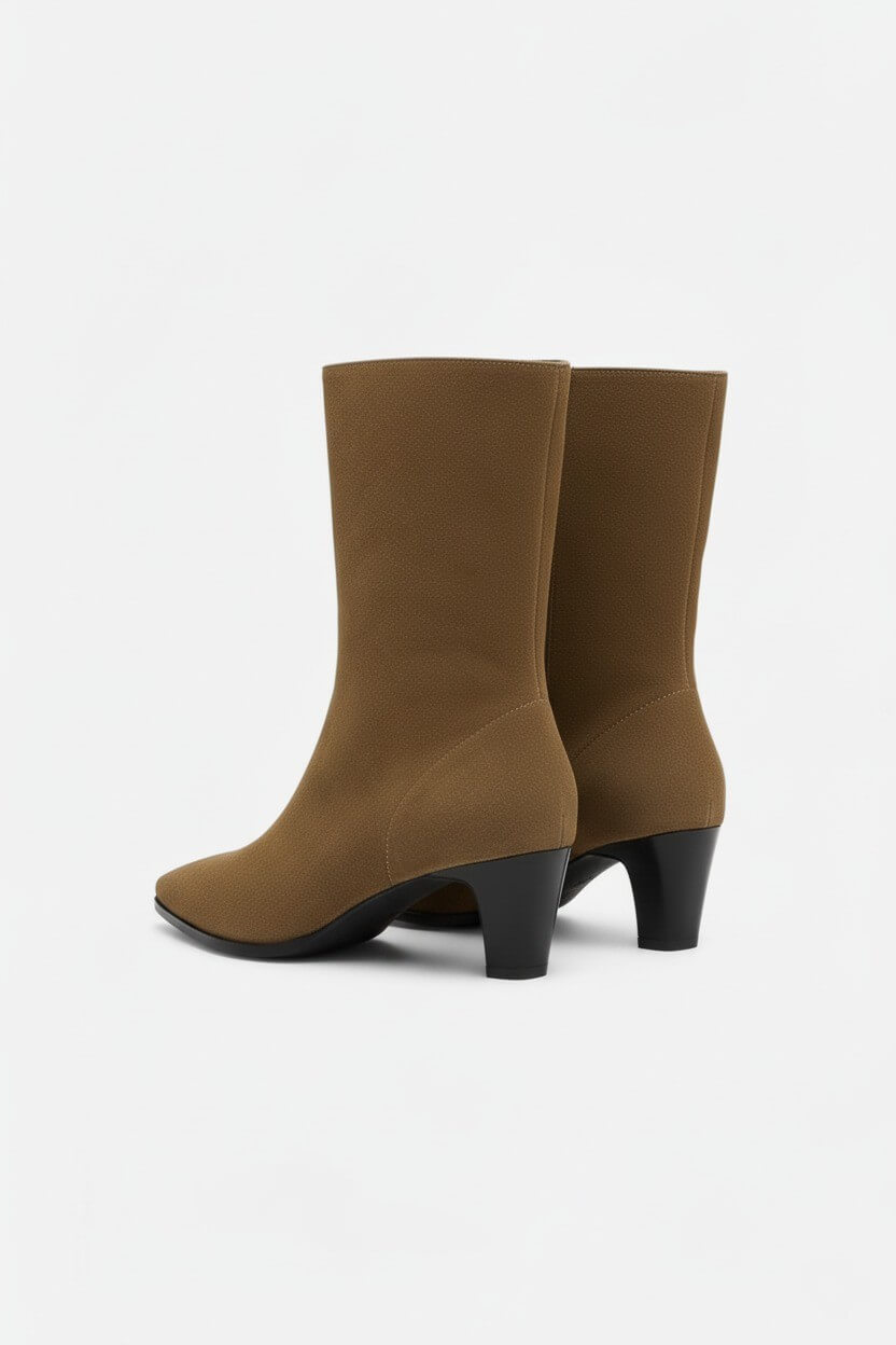 Caurelle | Women’s Ankle Boots – Luxurious PU Suede, Thick Heel Elegance