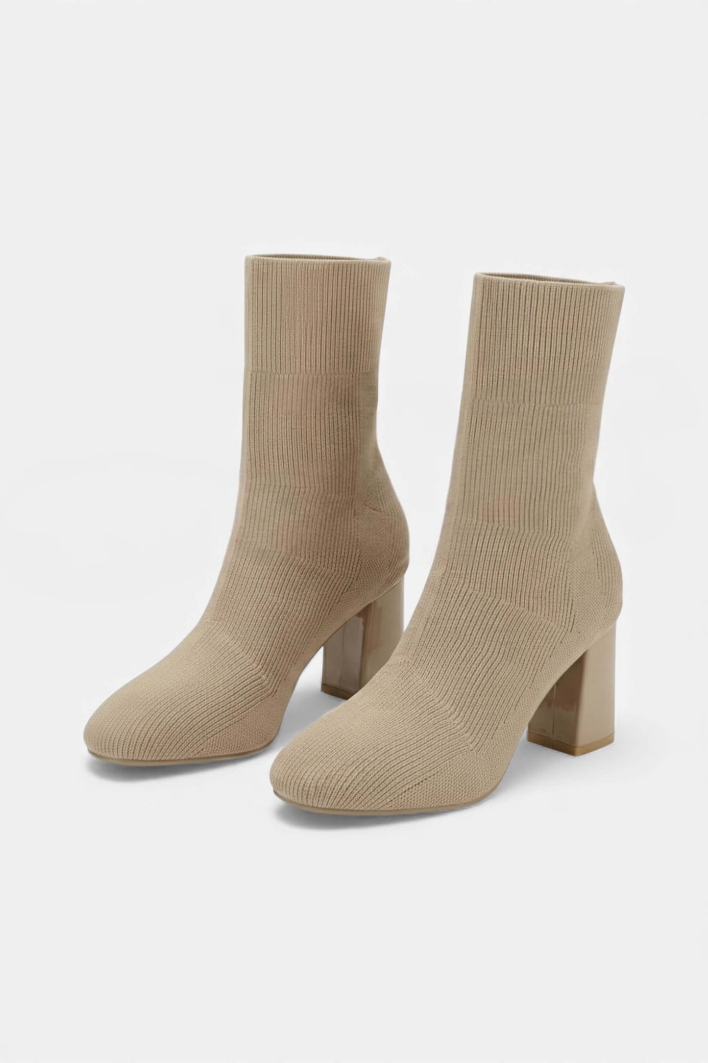 Caurelle | Women’s Knit Ankle Boots - Block Heel