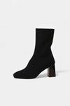 Caurelle | Women’s Knit Ankle Boots - Block Heel