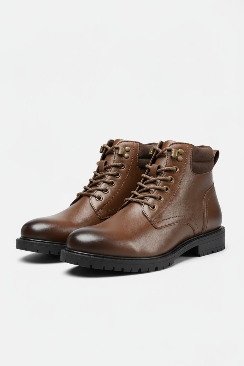 Caurelle | Men’s Ankle Boots – Winter Lace-Up British Casual Style