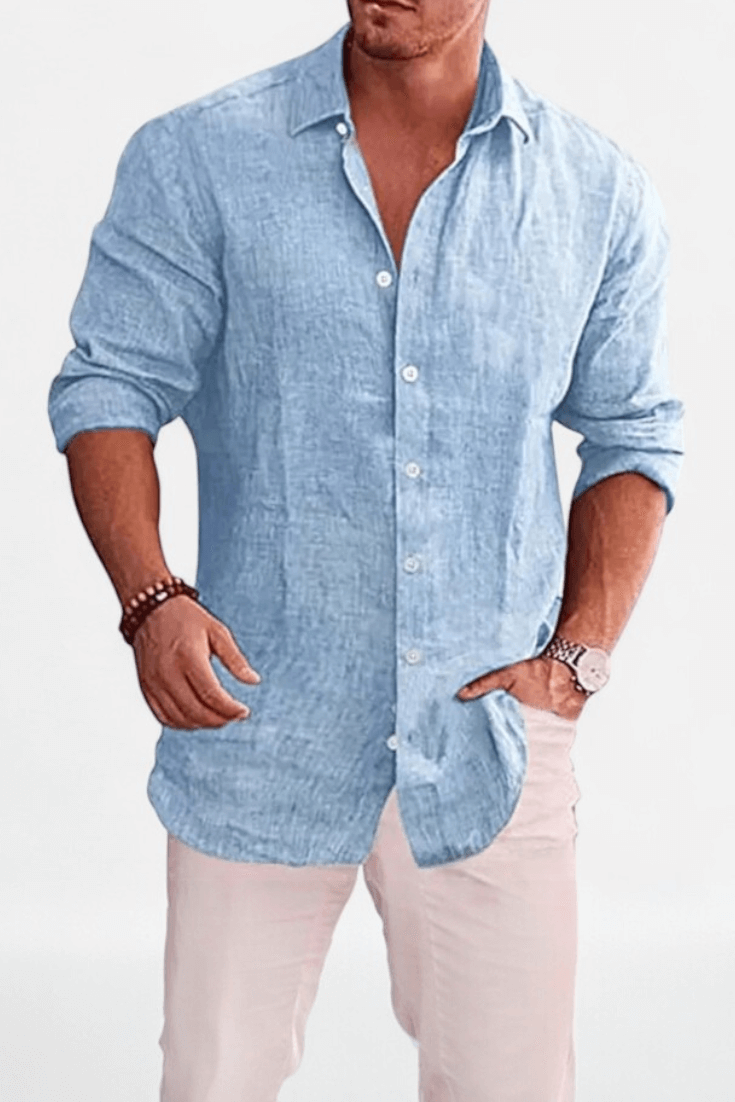 Caurelle | Men's Cotton-Linen Autumn Shirt – Effortless Style & Comfort