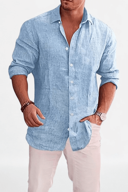Caurelle | Men's Cotton-Linen Autumn Shirt – Effortless Style & Comfort