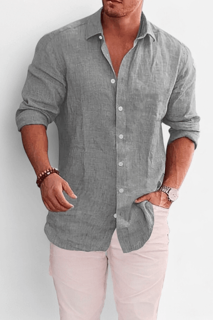 Caurelle | Men's Cotton-Linen Autumn Shirt – Effortless Style & Comfort