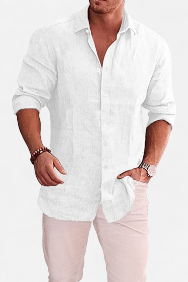 Caurelle | Men's Cotton-Linen Autumn Shirt – Effortless Style & Comfort