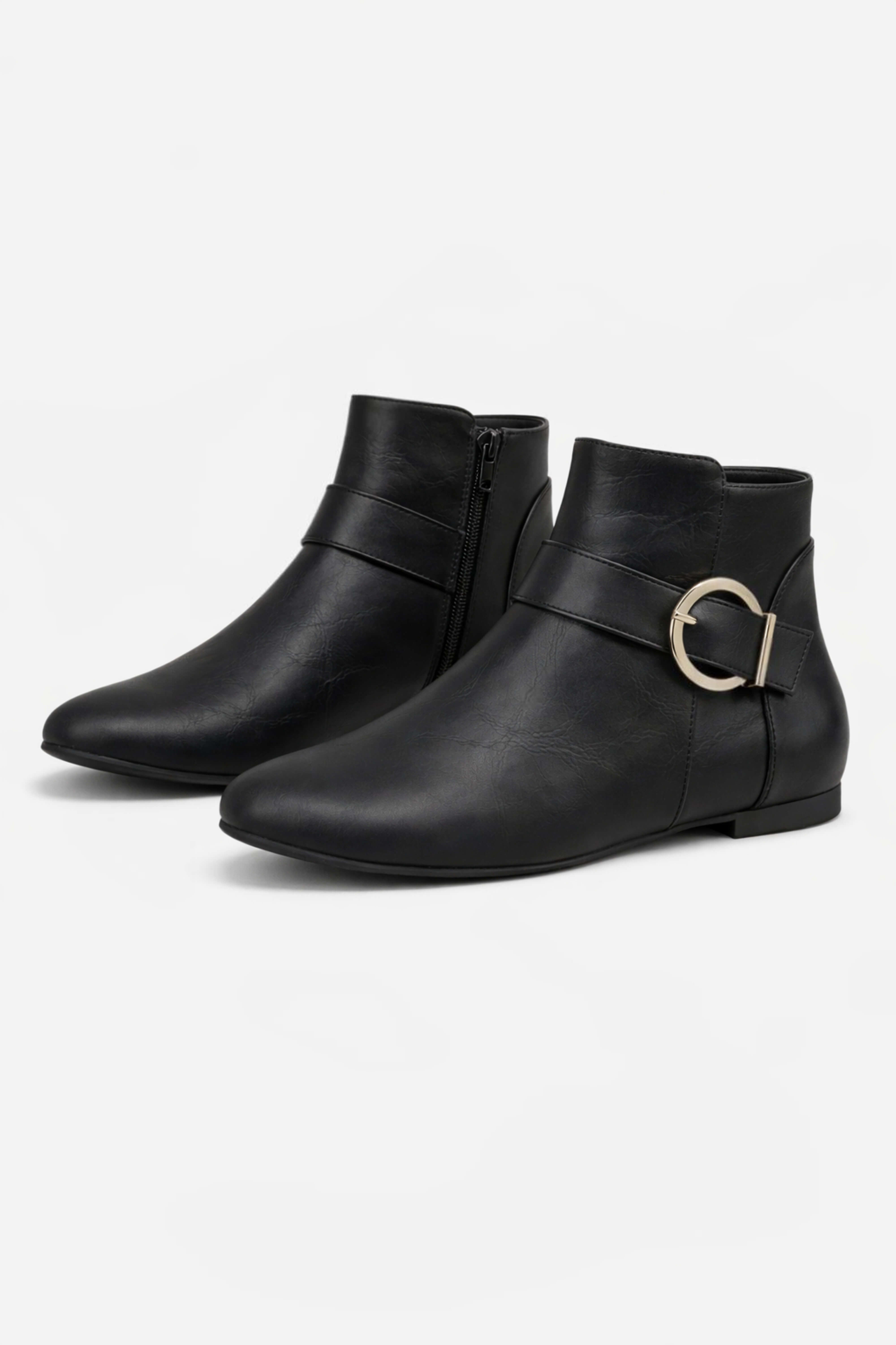 Caurelle | Women’s Timeless Ankle Boots with Buckle Detail
