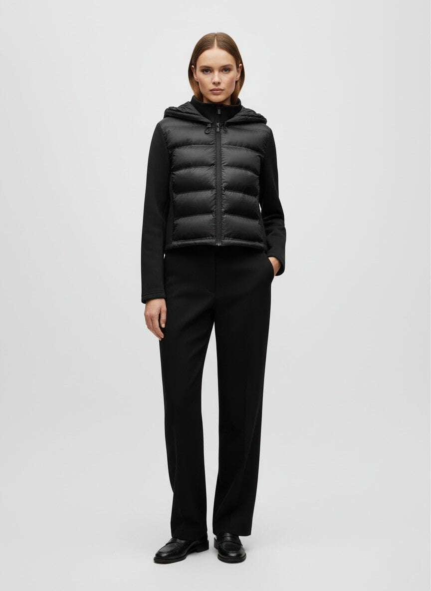 Caurelle | Women’s Black Puffer Jacket – Modern Warmth with Effortless Grace
