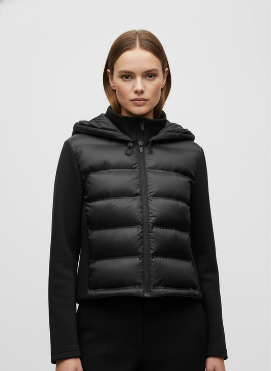 Caurelle | Women’s Black Puffer Jacket – Modern Warmth with Effortless Grace