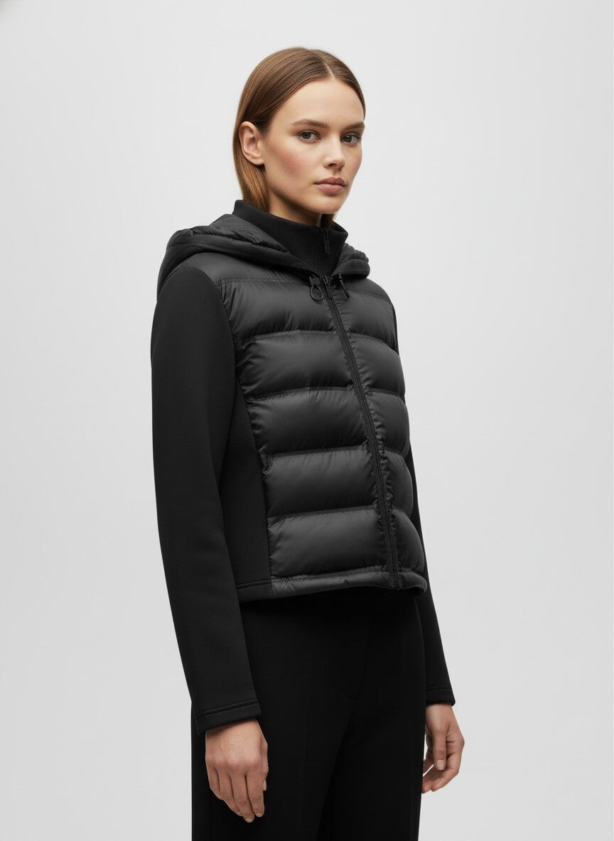 Caurelle | Women’s Black Puffer Jacket – Modern Warmth with Effortless Grace