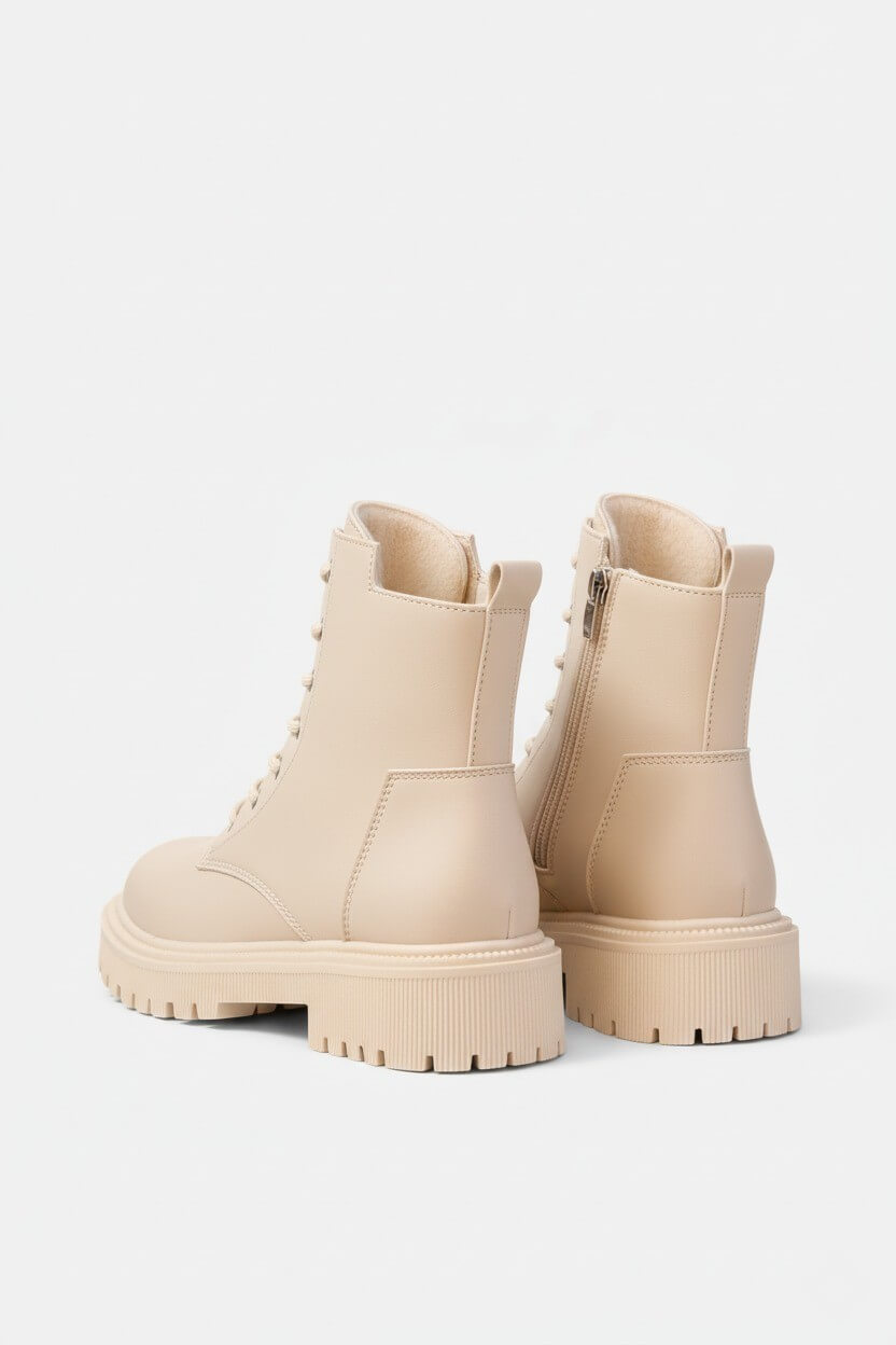 Caurelle | Women’s Ankle Boots – Fleece-Lined Lace-Up Winter Warmth