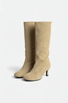 Caurelle | Women’s Round-Toe Knee-High Boots – Winter Street Elegance