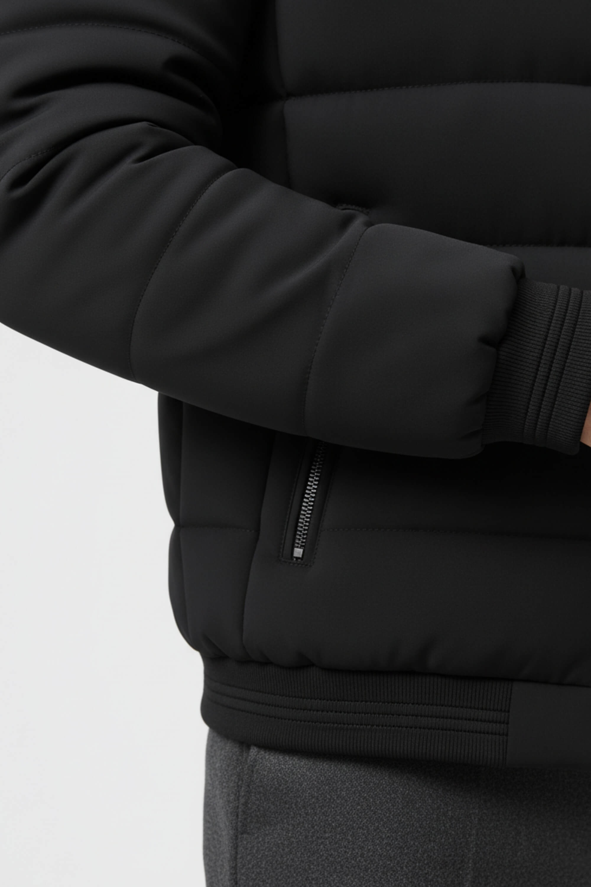 Caurelle | Men’s Stand-Collar Puffer Jacket with Fleece Lining