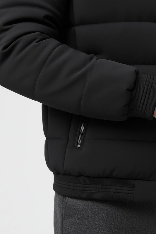 Caurelle | Men’s Stand-Collar Puffer Jacket with Fleece Lining