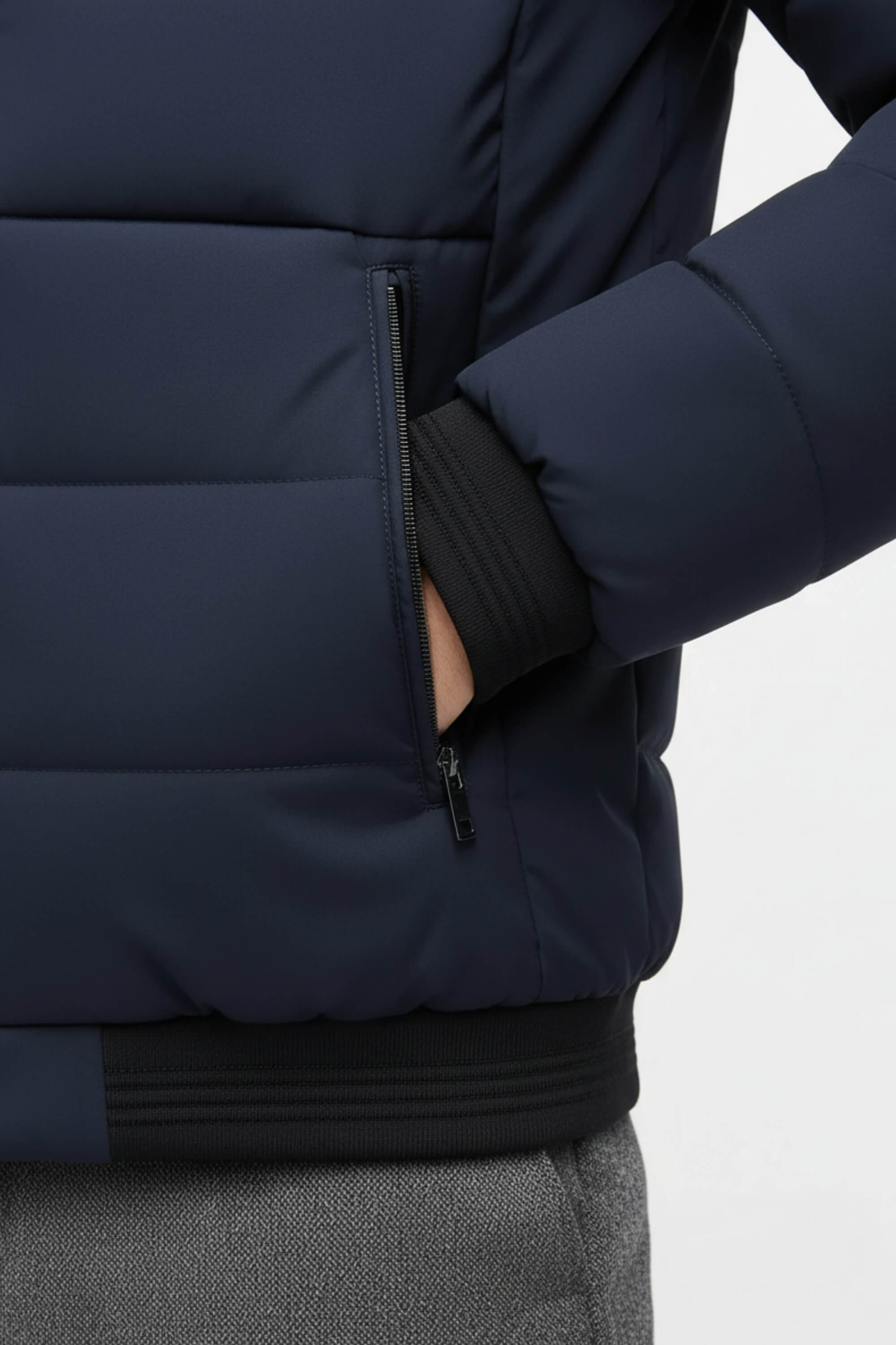 Caurelle | Men’s Stand-Collar Puffer Jacket with Fleece Lining