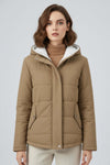 Caurelle | Women’s Hooded Padded Faux Fur Jacket