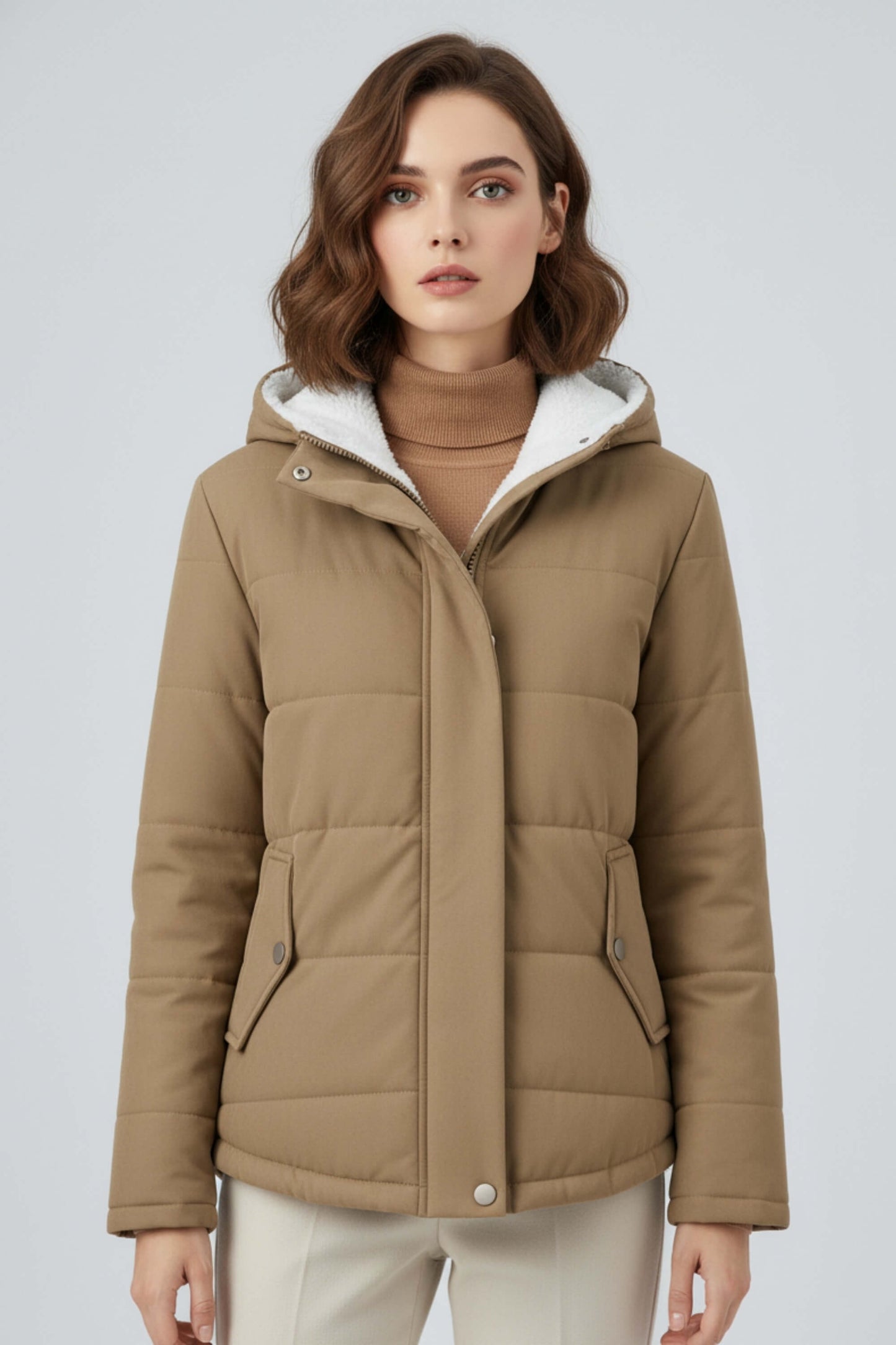 Caurelle | Women’s Hooded Padded Faux Fur Jacket