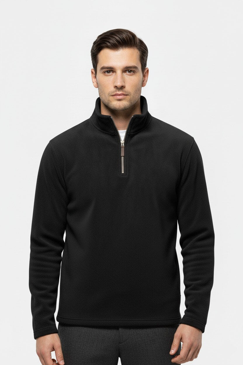 Caurelle | Men’s Half-Zip Jumper – Stand Collar Autumn Winter Knit
