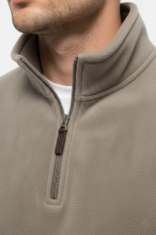 Caurelle | Men’s Half-Zip Jumper – Stand Collar Autumn Winter Knit