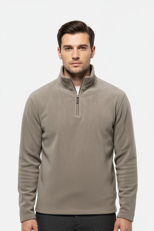 Caurelle | Men’s Half-Zip Jumper – Stand Collar Autumn Winter Knit