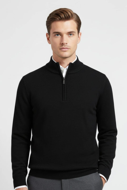 Caurelle | Men’s Wool Half-Height Collar Half-Zip Jumper