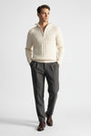 Caurelle | Men’s Half-Zip Knitted Jumper – Wool Blend Autumn Winter