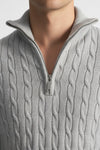 Caurelle | Men’s Half-Zip Knitted Jumper – Wool Blend Autumn Winter