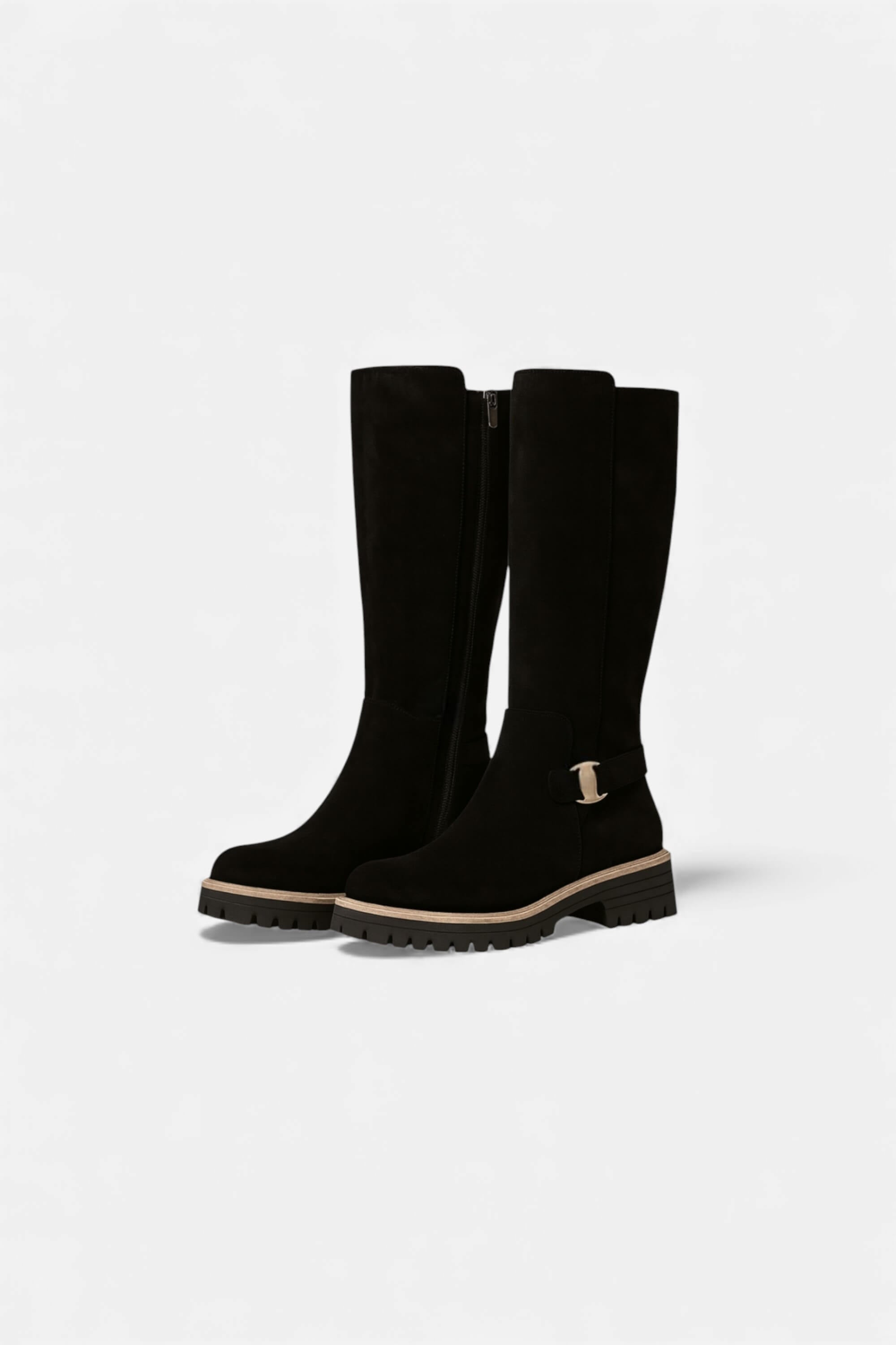 Caurelle | Women’s Knee High Boots with Refined Buckle Detail