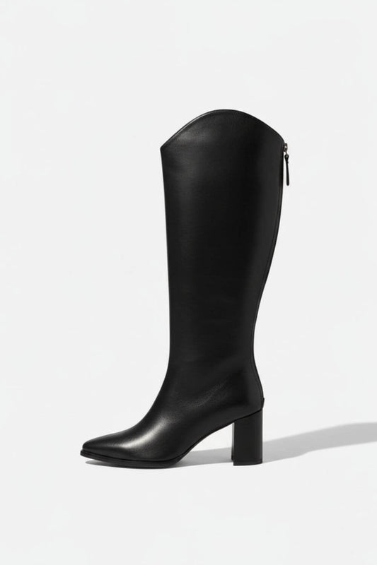 Caurelle | Women’s Knee-High Boots – Thick Heel Elegance