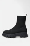 Caurelle | Women’s Thick-Soled Ankle Boots – Knitted Round Toe Autumn Winter