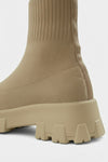 Caurelle | Women’s Thick-Soled Ankle Boots – Knitted Round Toe Autumn Winter