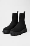 Caurelle | Women’s Thick-Soled Ankle Boots – Knitted Round Toe Autumn Winter
