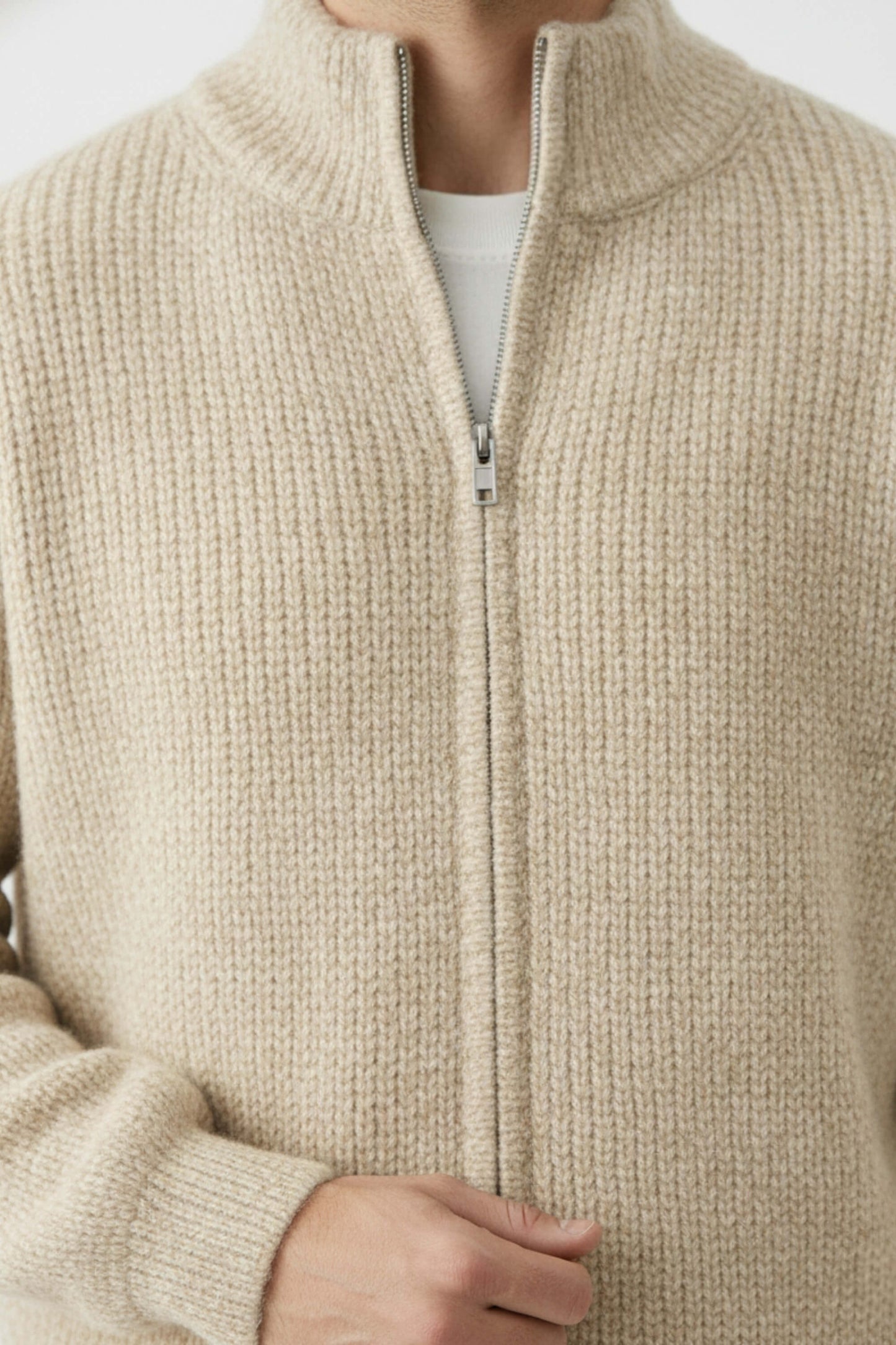 Caurelle | Men’s Zip Knit Jumper in Wool Blend