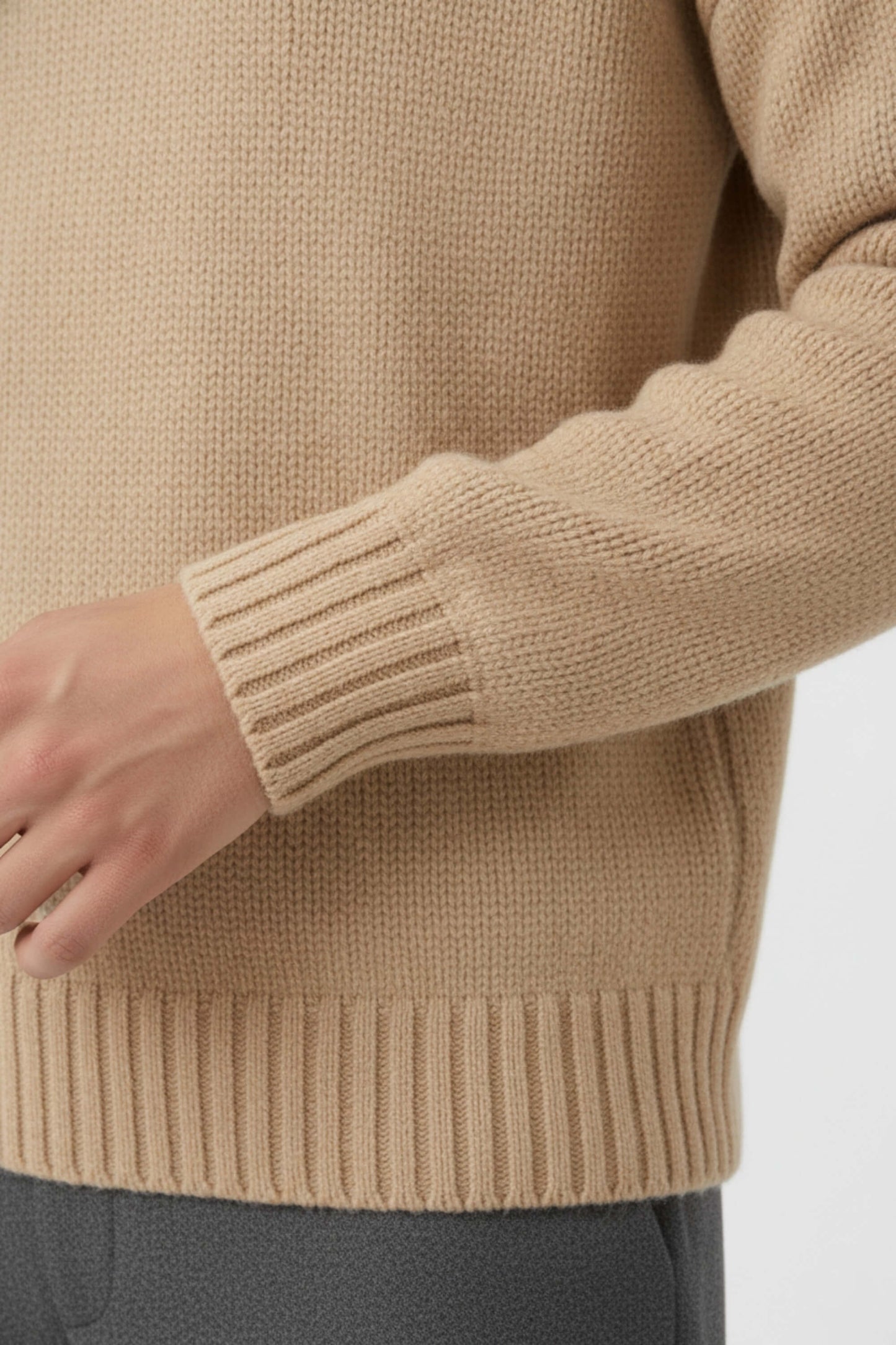 Caurelle | Men’s Knitted Jumper – Solid Crew Neck Autumn Winter